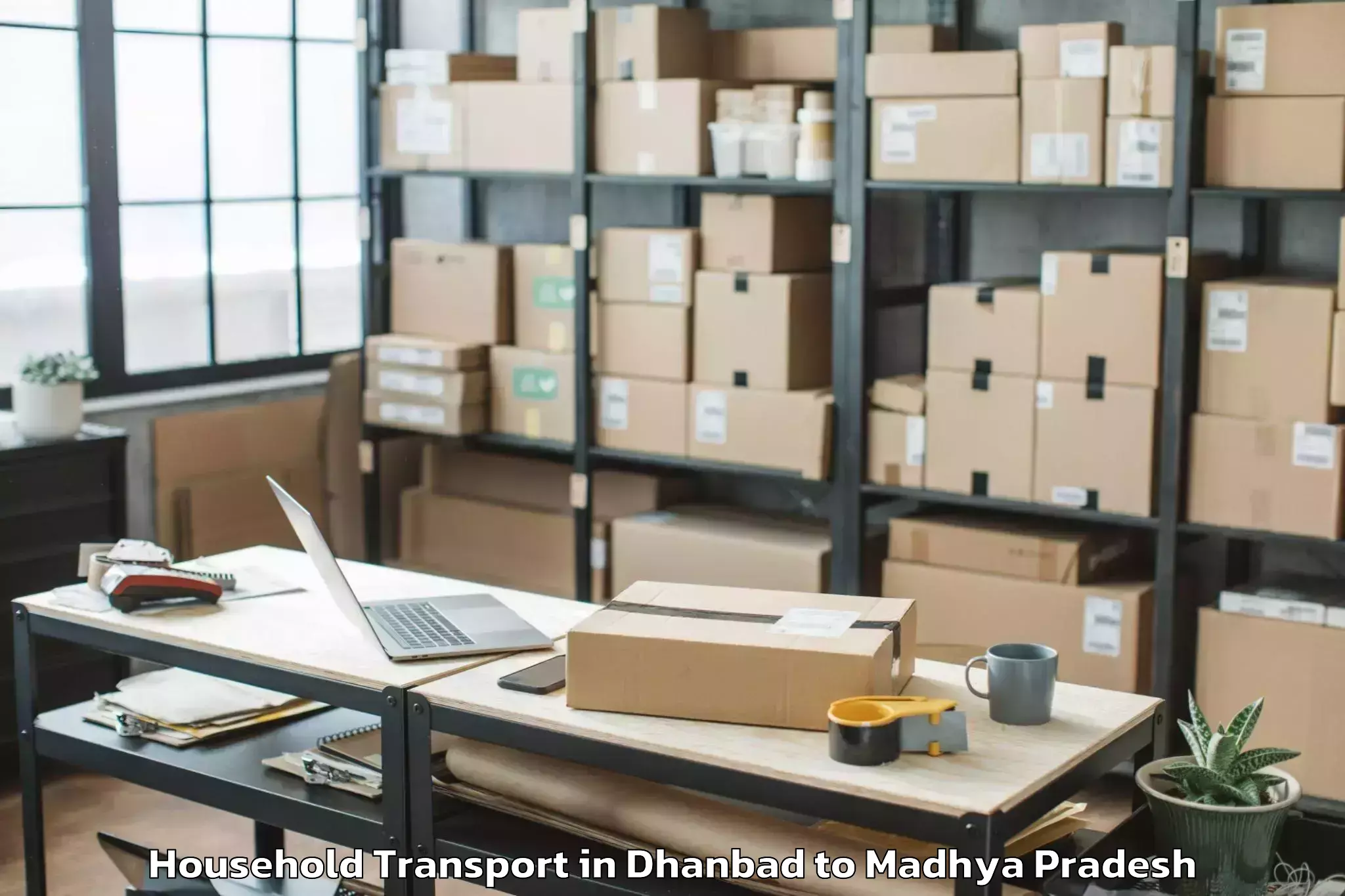 Reliable Dhanbad to Majhauli Household Transport